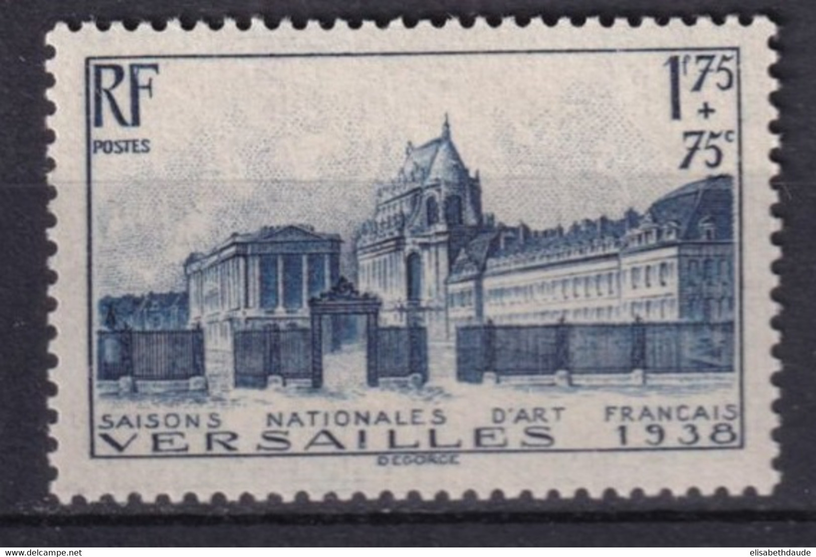 1938 - YVERT N° 379 ** MNH  - COTE = 46 EUR. - Nuevos