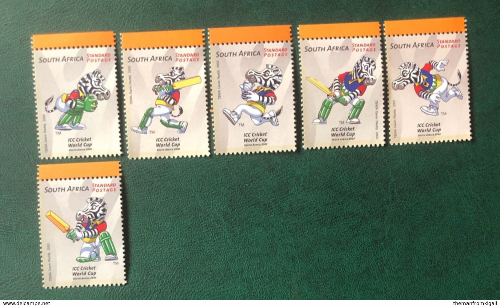 South Africa 2002 - Cricket World Cup - South Africa 2003. - Unused Stamps