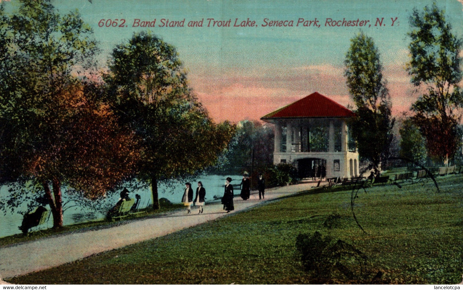 BAND STAND AND TROUT LAKE - SENECA PARK - ROCHESTER - NY - Rochester