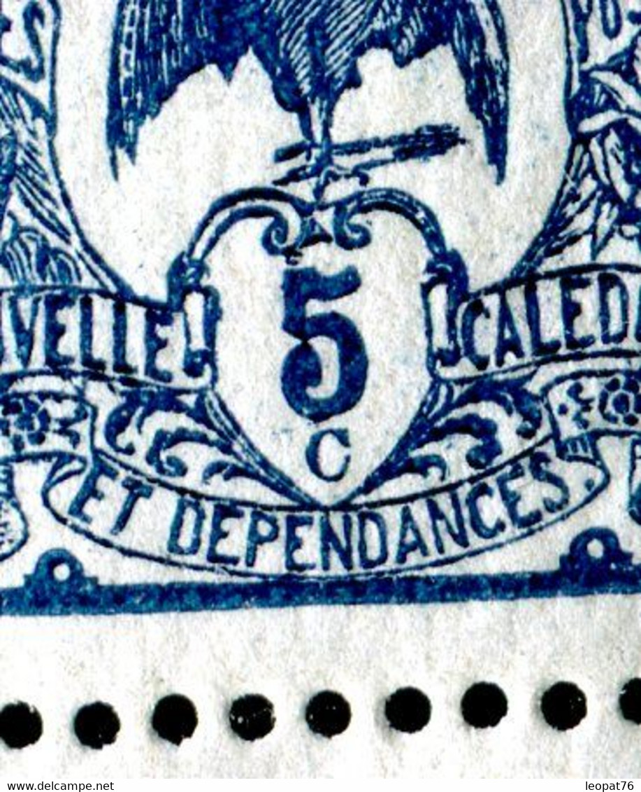 Nouvelle Calédonie - N° 114 X 50 Millésime 1 - Variété Chiffre 5 Fermé X7 N** - Unused Stamps