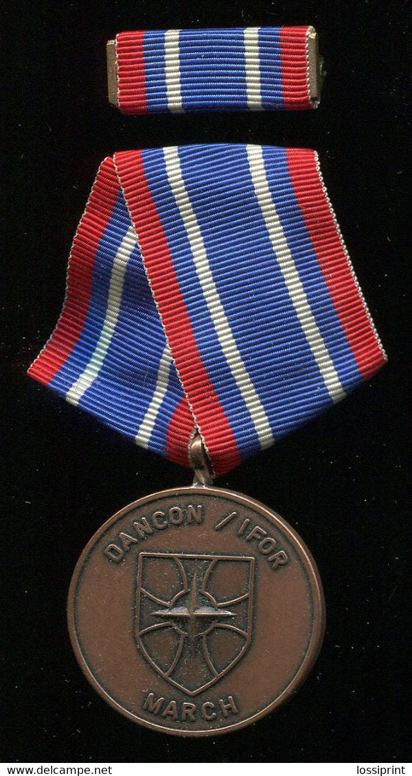 NATO:OTAN:Denmark:Danmark Medal IFOR Dancon March, 1996 - Other & Unclassified