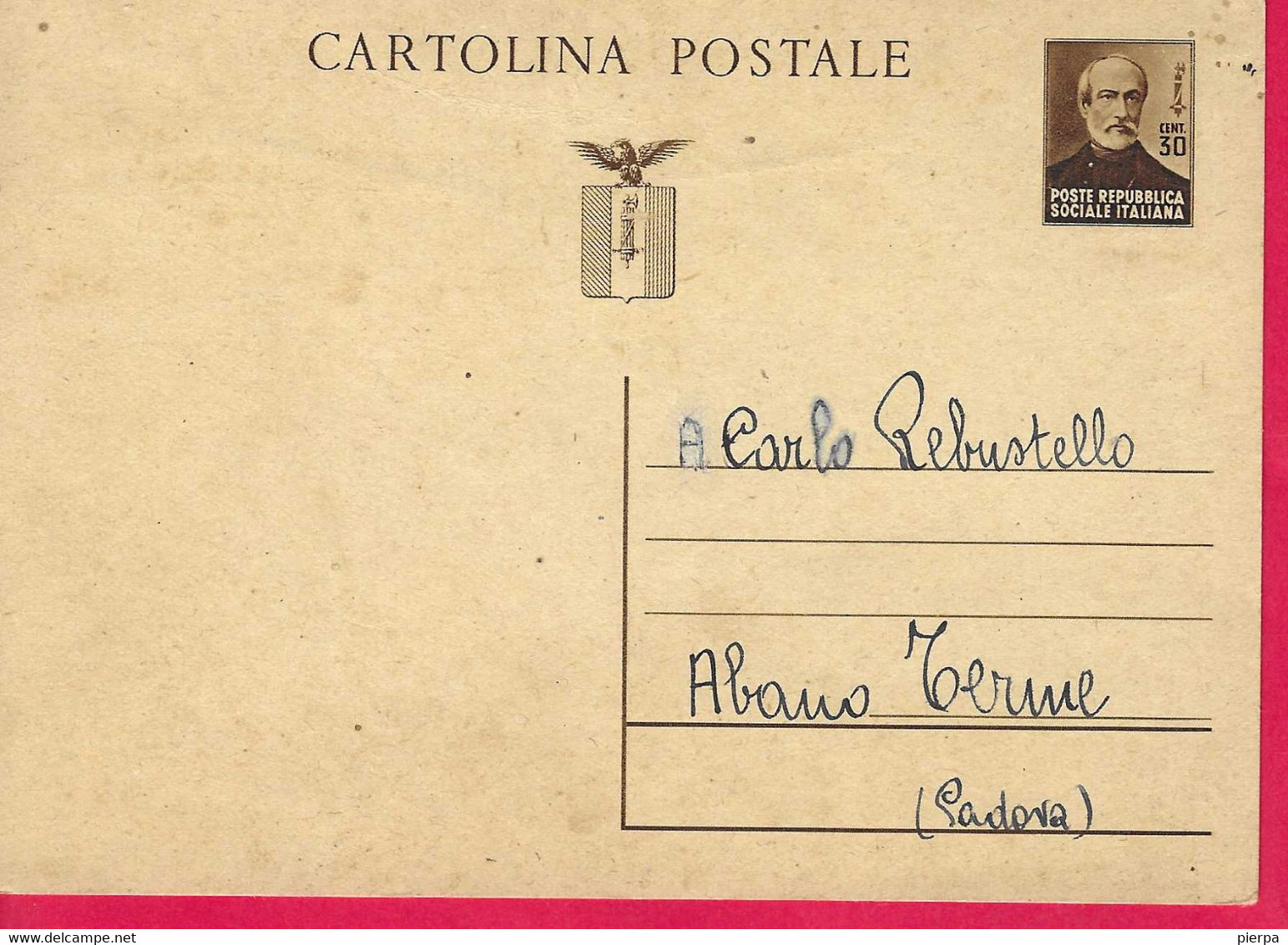 CARTOLINA POSTALE MAZZINI - SCRITTA MA NON VIAGGIATA - Entiers Postaux