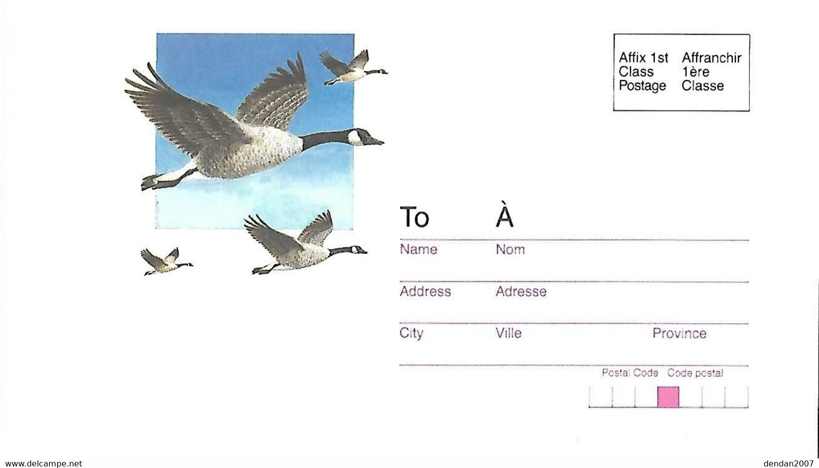 Canada - Mint Postal Stationery "change Of Address " - Canada Goose - Branta Canadensis - Koekoeken En Toerako's