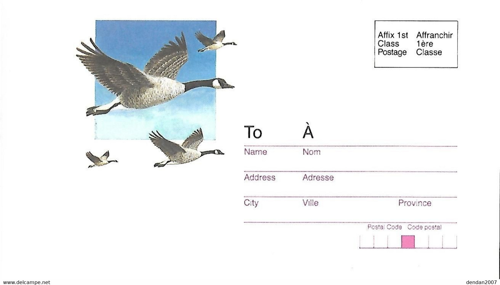 Canada - Mint Postal Stationery "change Of Address " - Canada Goose - Branta Canadensis - Cuckoos & Turacos