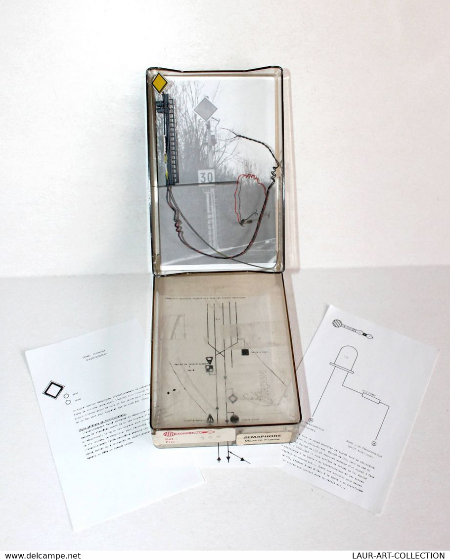 SIGNAL DE VOIE FERROVIAIRE HO, LIMITE 30 LOSANGE JAUNE SEMAPHORE N°125 + NOTICE! - MODELISME FERROVIAIRE  (1712.6) - Alimentazione & Accessori Elettrici