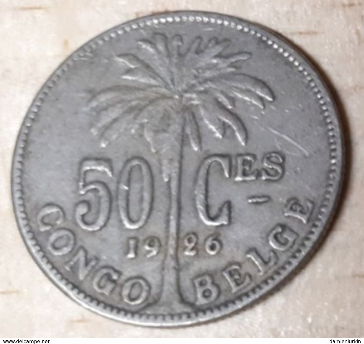 CONGO ALBERT I 50 CENTIMES 1926 - 1910-1934: Albert I