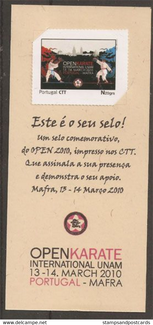 Portugal Timbre Personnalisé Karaté Open Karate International UNAM 2010 Personalized Stamp - Non Classés
