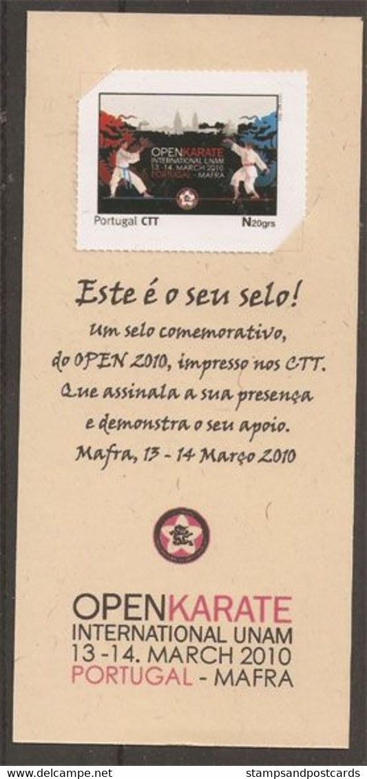 Portugal Timbre Personnalisé Karaté Open Karate International UNAM 2010 Personalized Stamp - Non Classificati