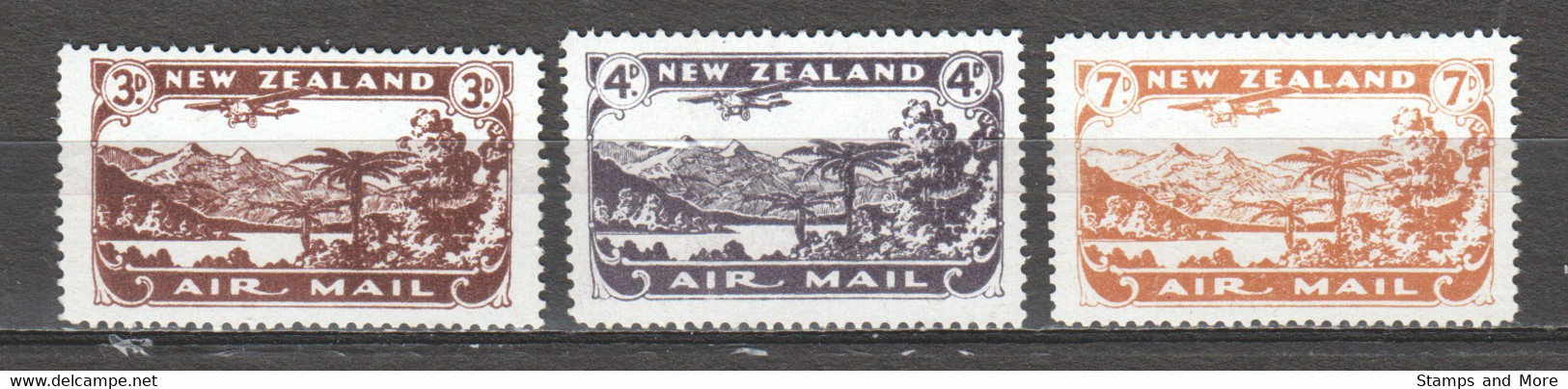 New Zealand 1931 Mi 181-183 MNH AIRPLANE - Luftpost