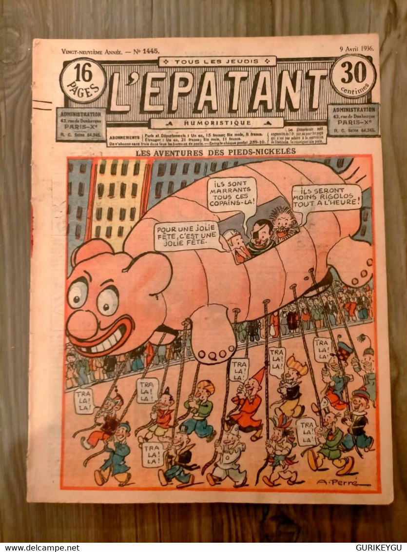 L'épatant N° 1445  LES PIEDS NICKELES    09/04/1936 - Pieds Nickelés, Les