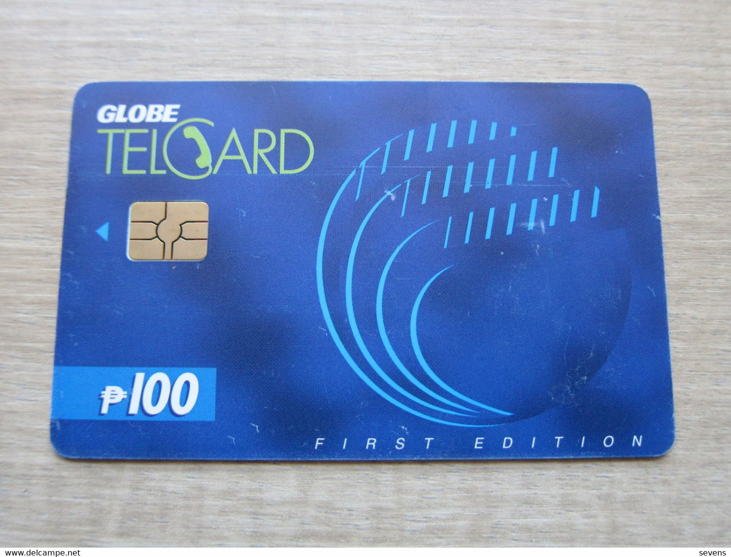 Globe Telecom Chip Phonecard, First Edition, P100, Exp.Date:June 30,2002, Used - Philippines