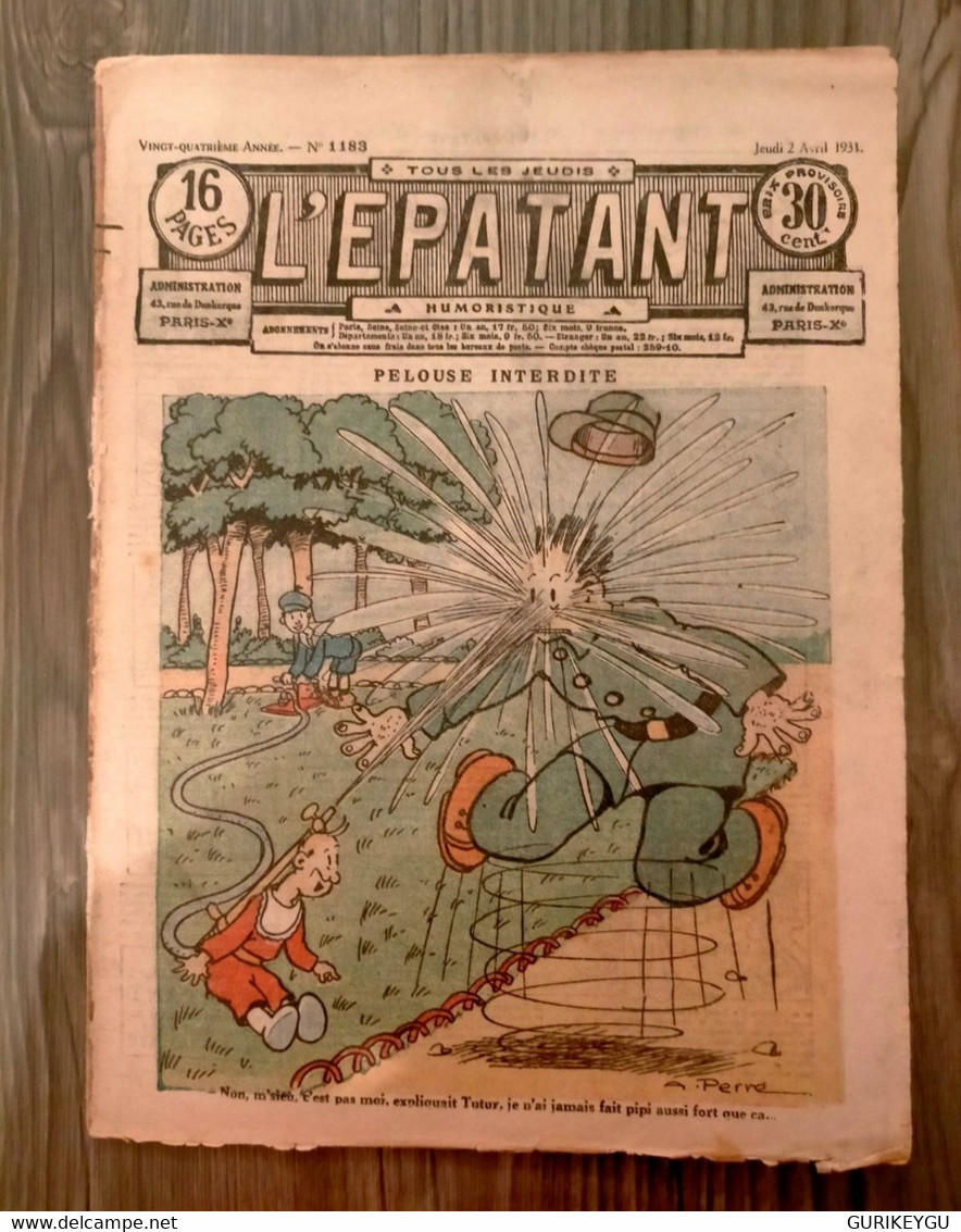 L'épatant N° 1183   LES PIEDS NICKELES     FORTON   02/04/1931 - Pieds Nickelés, Les