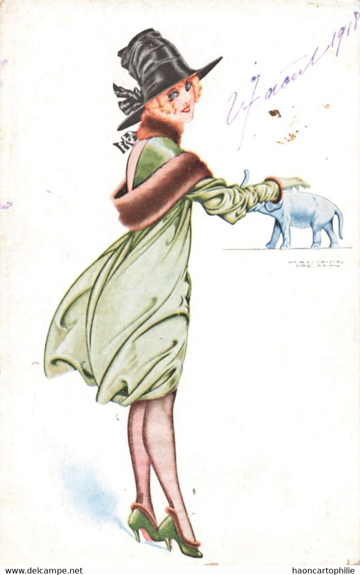 Illustrateur  Maurice Pepin  Femme Elephant - Pepin