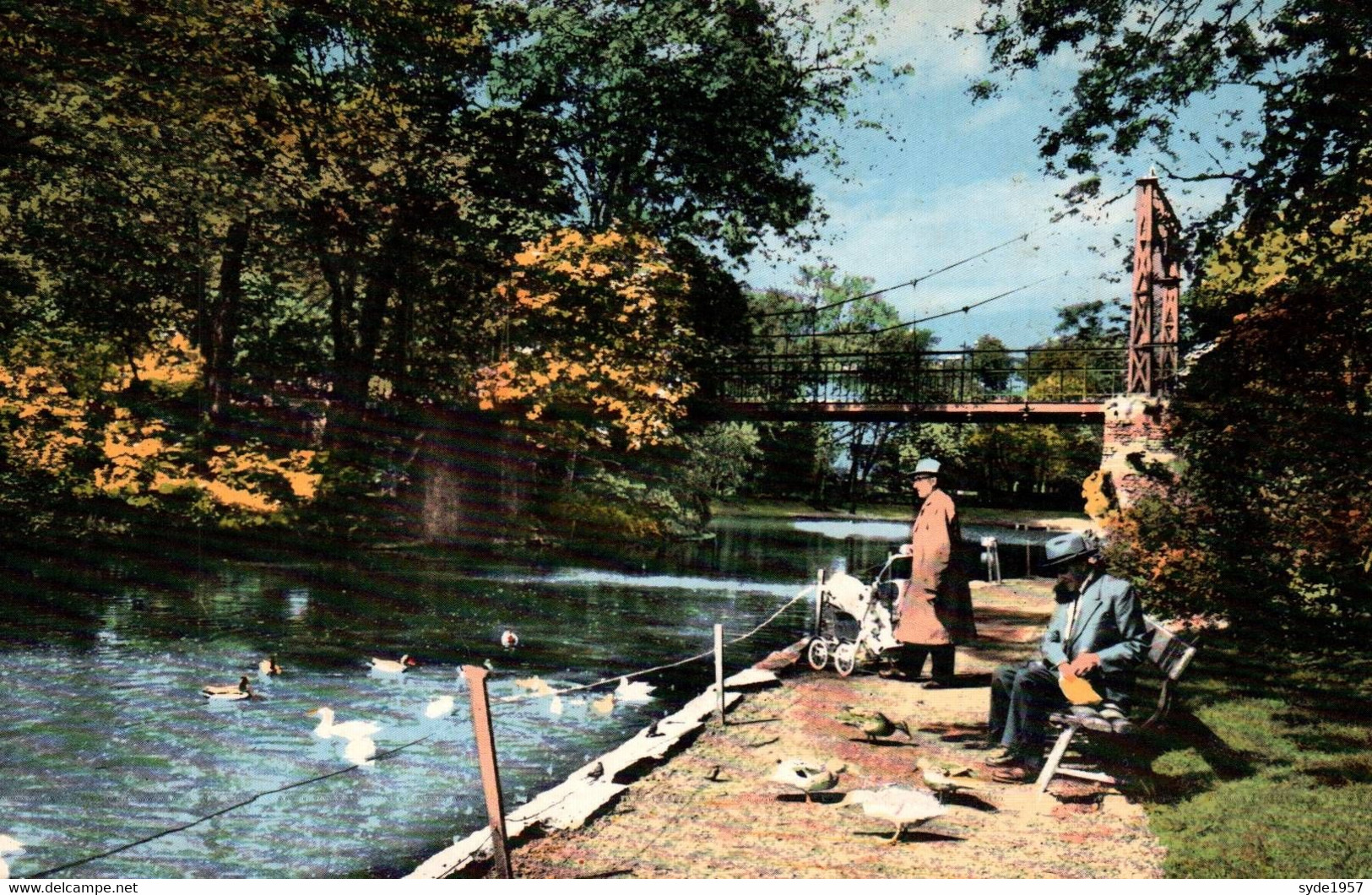 VILVOORDE-STADSPARK-VILVORDE PARC COMMUNAL-animé : Canards,  Promeneurs,... - Vilvoorde