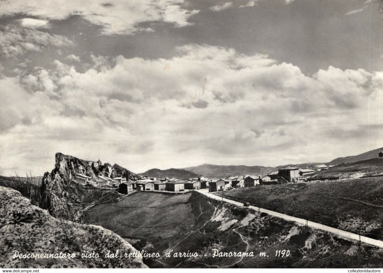 PESCOPENNATARO VISTO DAL RETTILENEO DELL'ARRIVO - CARTOLINA FG SPEDITA NEL 1960 - Isernia