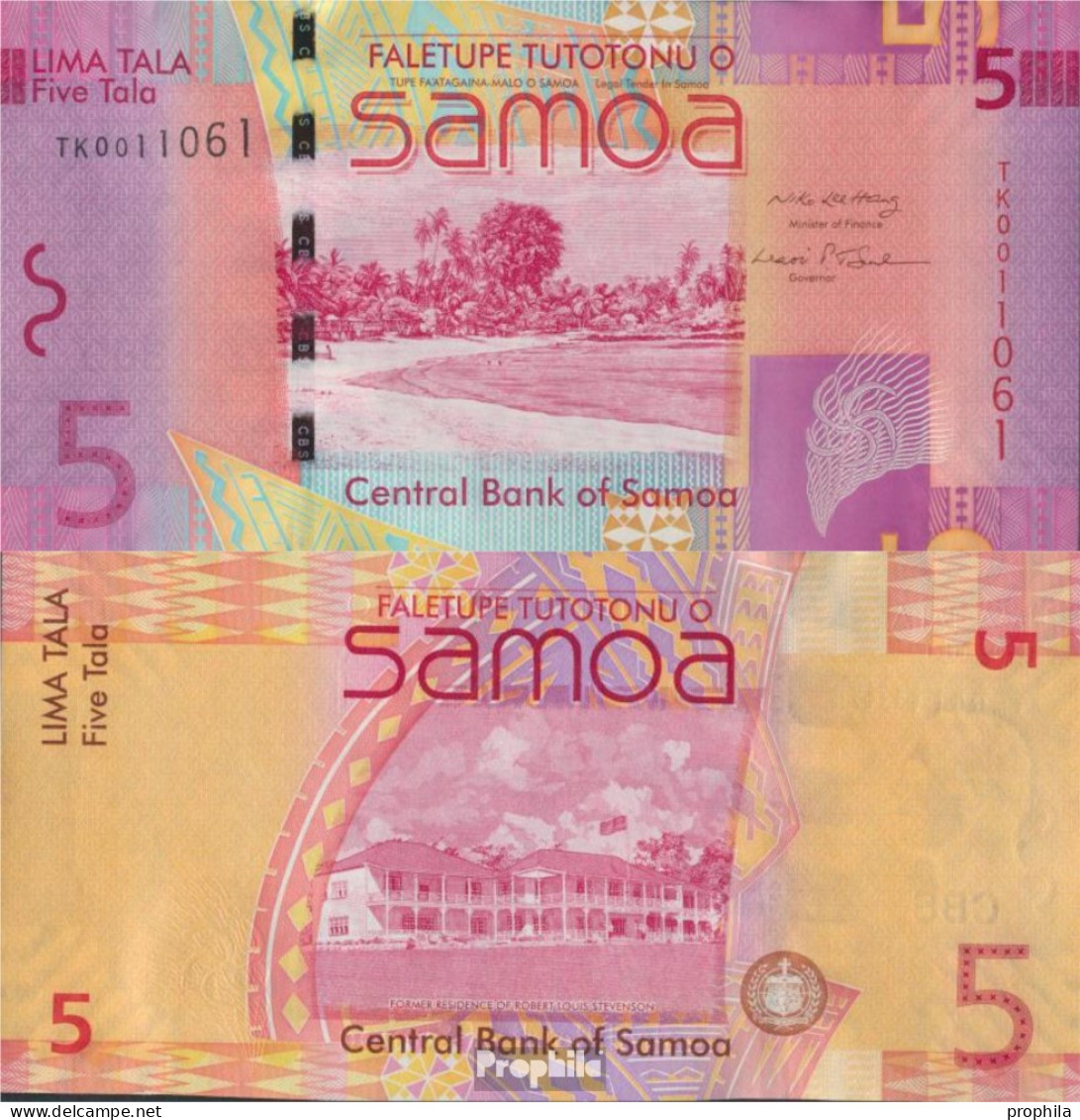 Samoa Pick-Nr: 38a Bankfrisch 2008 5 Tala - Samoa