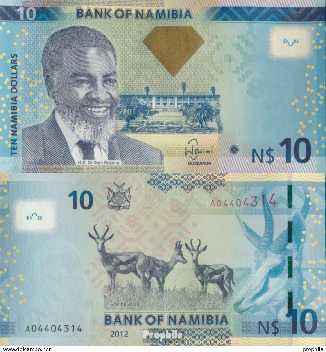 Namibia - Südwestafrika Pick-Nr: 11a Bankfrisch 2012 10 Namibia Dollars - Namibie