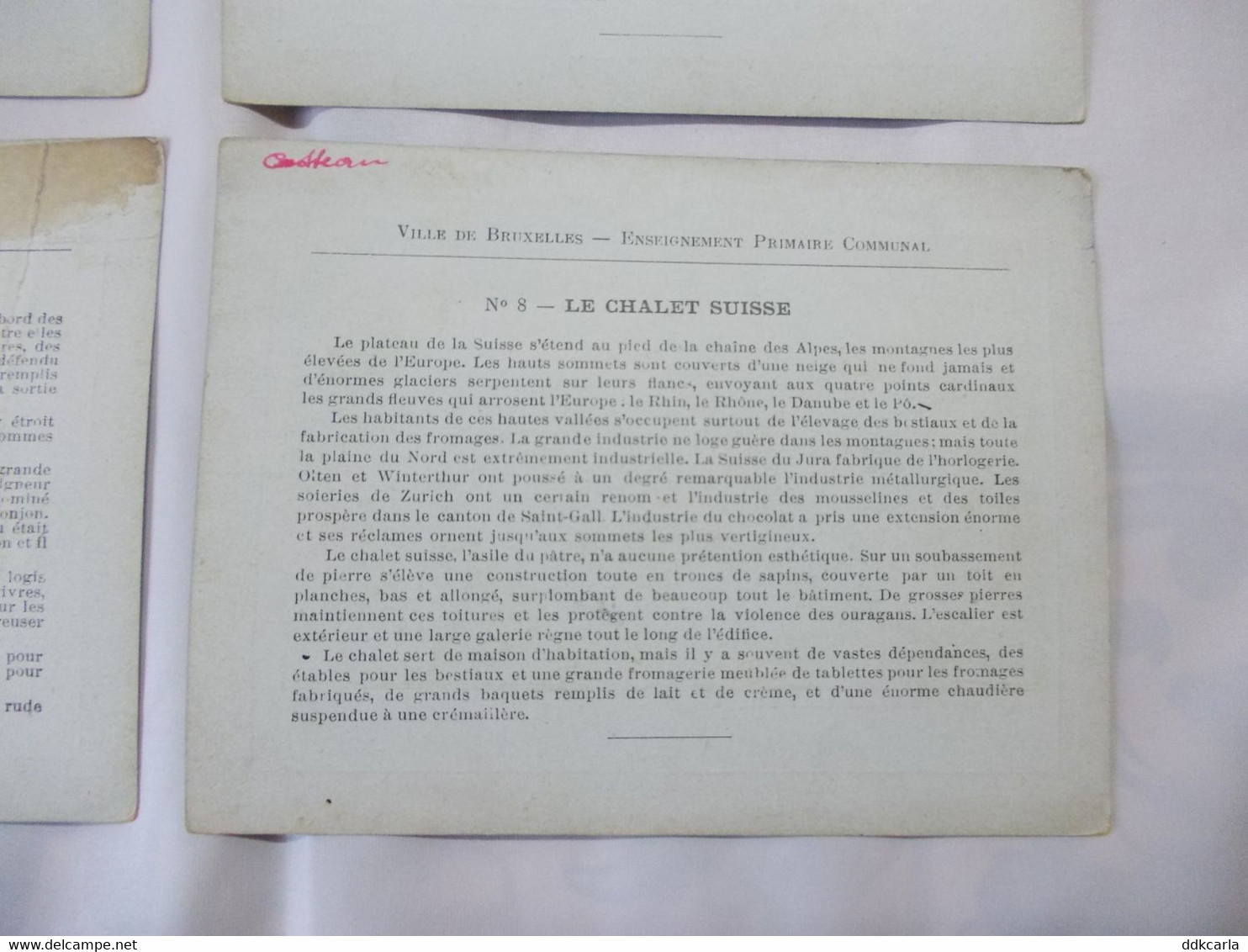 Lot Van 6 Chromo's Van - Ville De Bruxelles - Enseignement Primaire Communal - Altri & Non Classificati