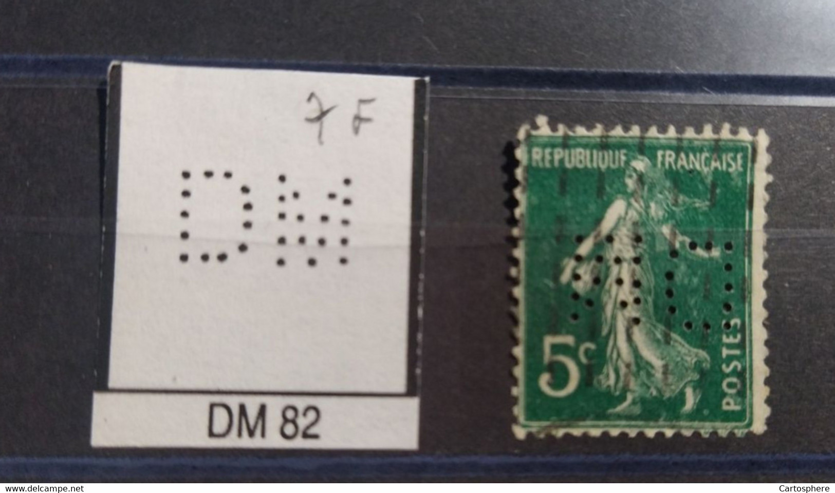 FRANCE DM 82 TIMBRE   INDICE 7 SUR 137 PERFORE PERFORES PERFIN PERFINS PERFO PERFORATION PERFORIERT - Gebraucht
