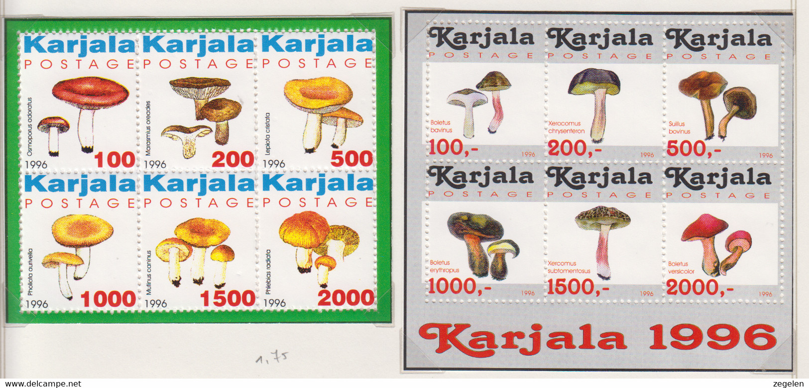 Karelië   Pseudo-uitgaven Thema Paddestoelen  2 Scans - Altri & Non Classificati