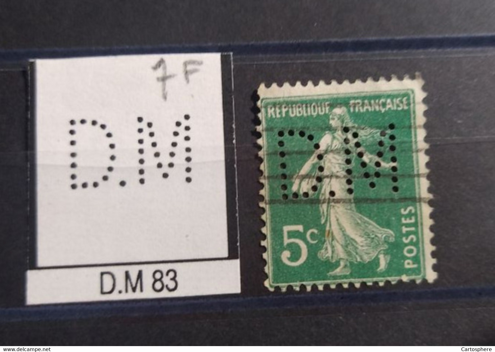 FRANCE D.M 83 TIMBRE DM 83   INDICE 6 SUR 137 PERFORE PERFORES PERFIN PERFINS PERFO PERFORATION PERFORIERT - Used Stamps