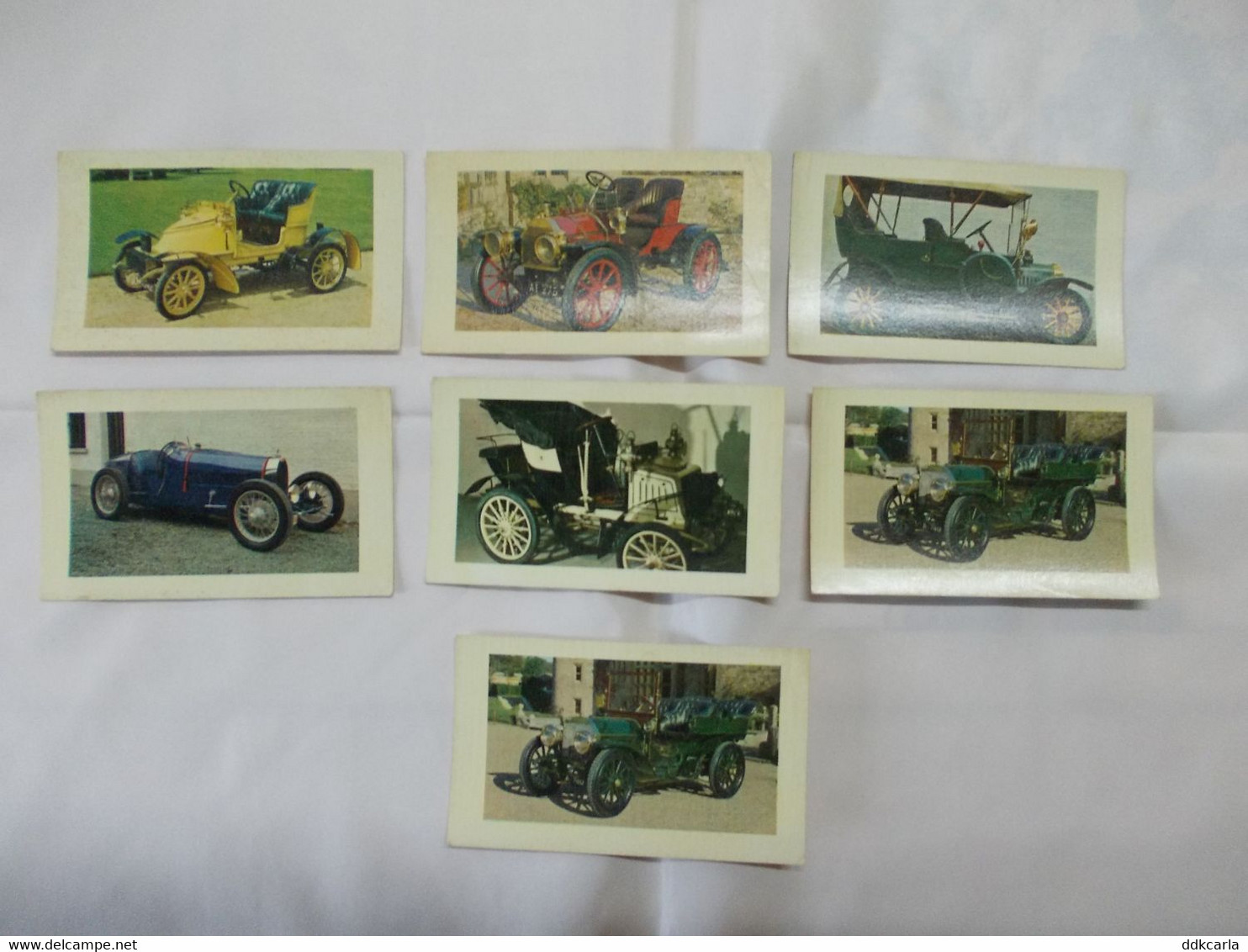 Lot Van 7 Chromo's Van Oldtimer Auto's - Jubilé - Rallye Des Ancêtres - Rallye Van Oude Wagens - Autres & Non Classés