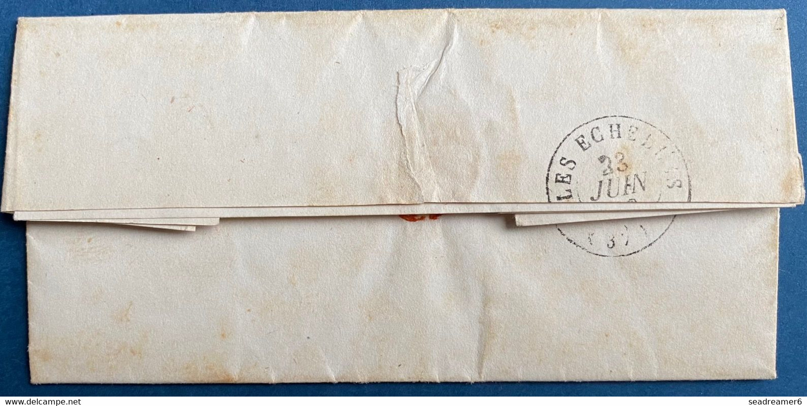 Lettre Presidence N°10 25c Bleu PC 3671 + Dateur T15 De VOIRON Pour ENTRE DEUX GUIERS (1650 Ames) Par Les Echelles TTB - 1852 Louis-Napoleon