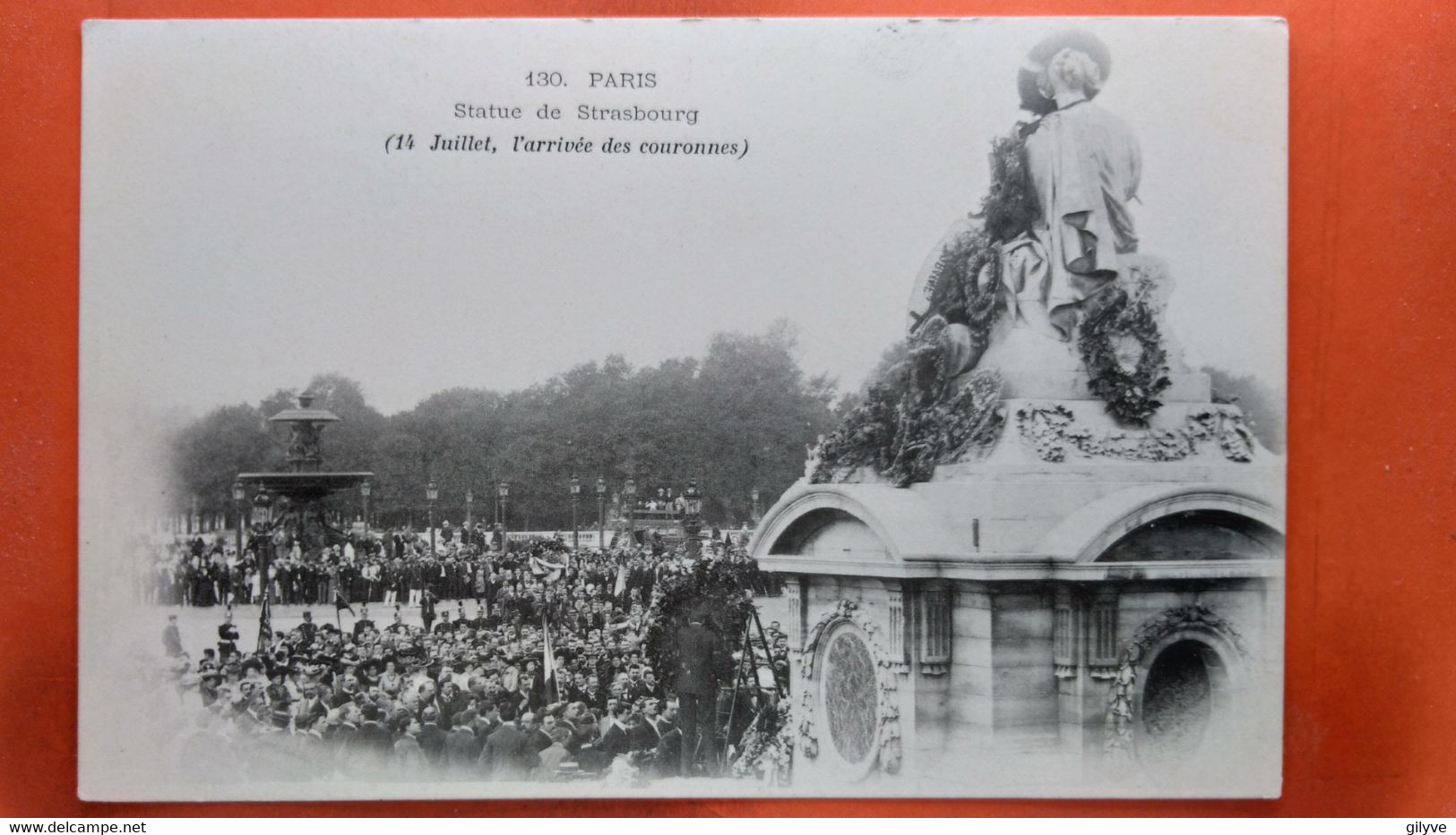 CPA (75)  Paris. Statue De Strasbourg.14 Juillet. L'arrivée Des Couronnes.  (W.2114) - Statues