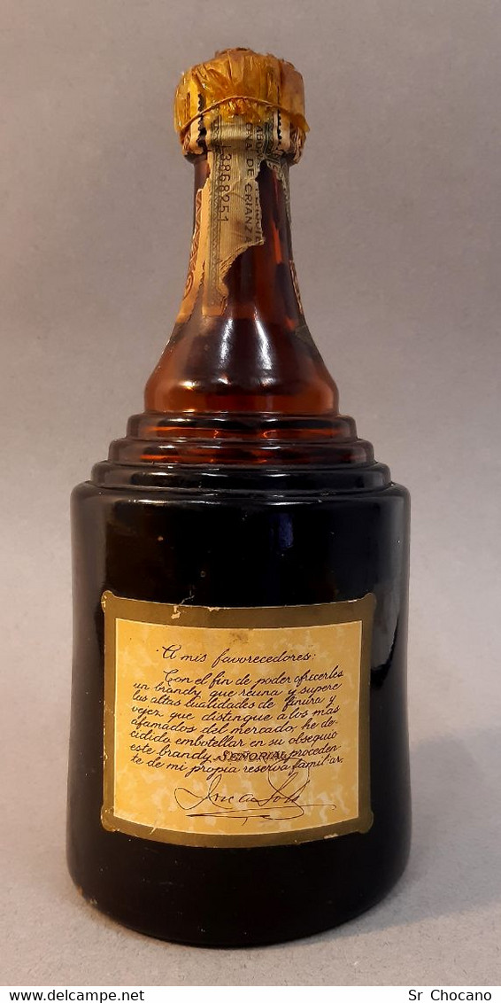 BOTELLA ANTIGUA BRANDY SEÑORIAL.1888.JOSÉ DE SOTO JEREZ - Otros & Sin Clasificación