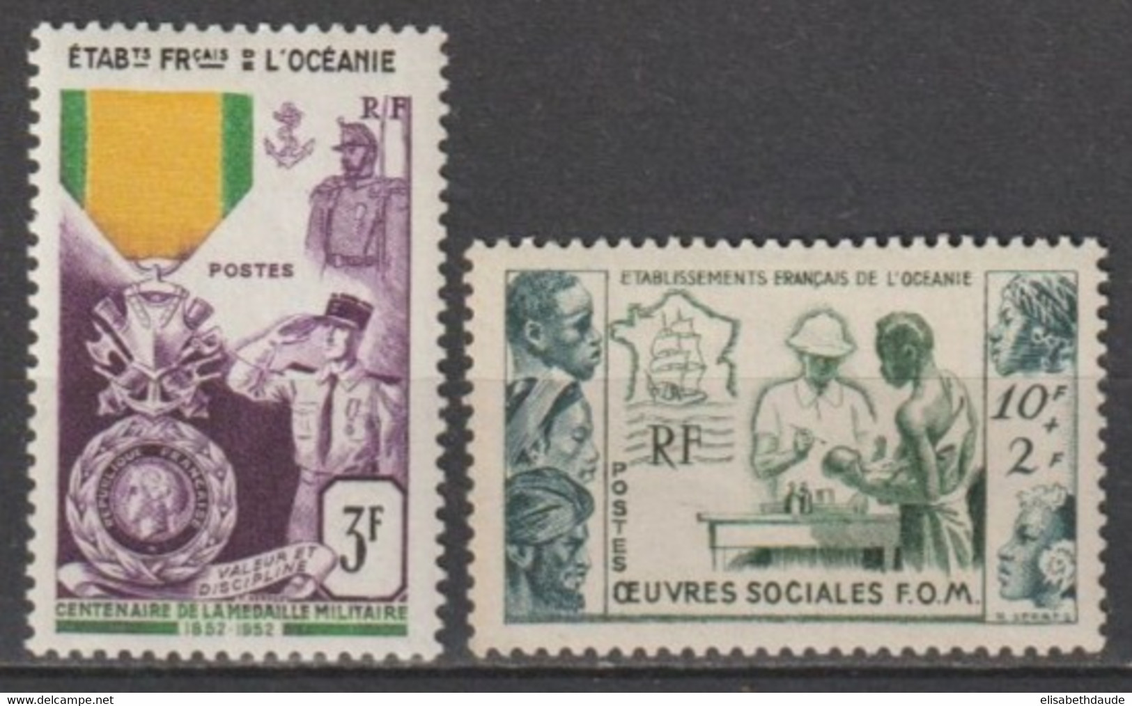 OCEANIE - 1950/1952 - YVERT N°201/202 * MLH - COTE = 23 EUR. - - Ongebruikt