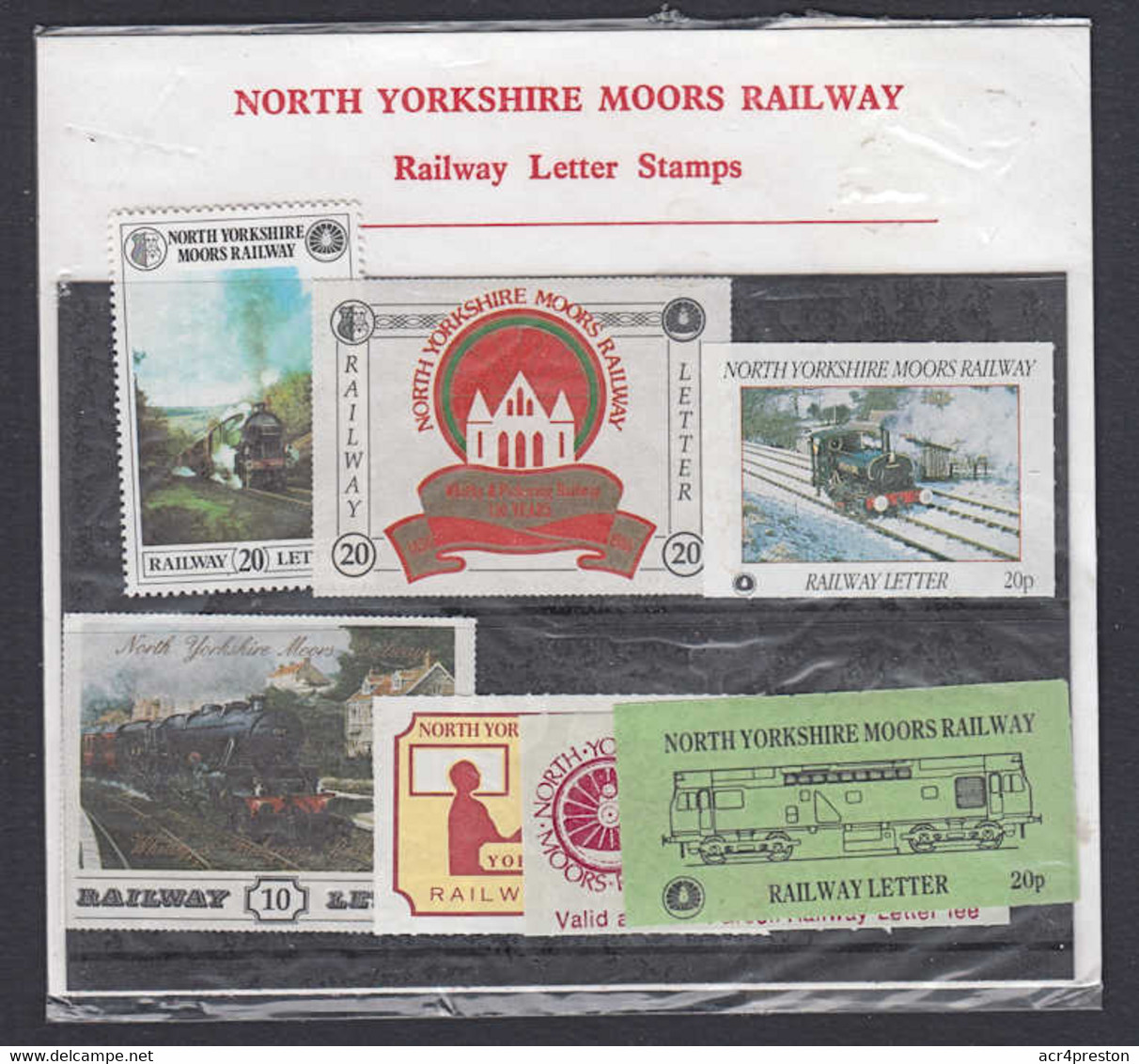 A5310  NORTH YORKSHIRE RAILWAY, Railway Letter Stamps, MNH - Cinderellas