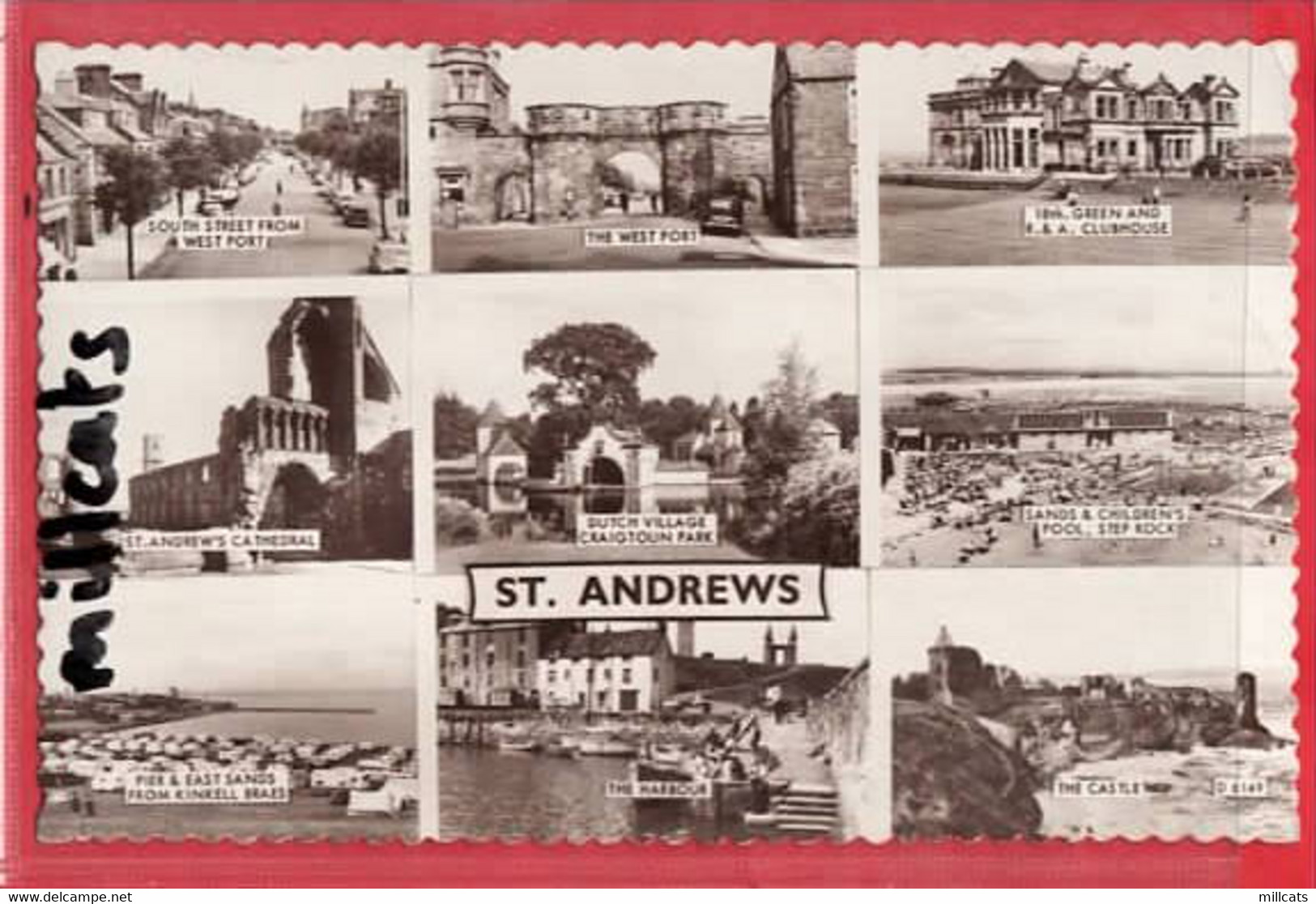 SCOTLAND FIFE    ST ANDREWS  MULTI VIEW RP Inc 18th GREEN GOLF HOLE Pu 1962 - Fife