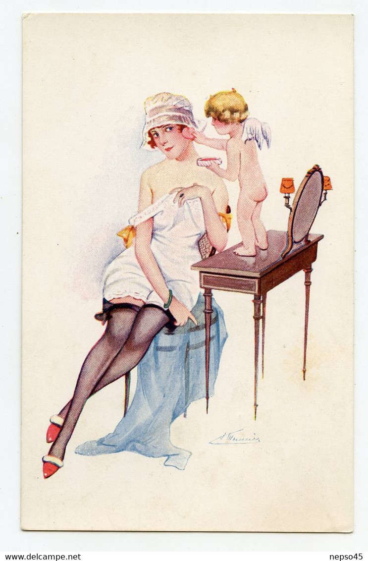 Illustrateur.le Fard Rose Par Suz Meunier.cupidon.glamour.série 33. N° 7.  T.B.E. - Meunier, S.