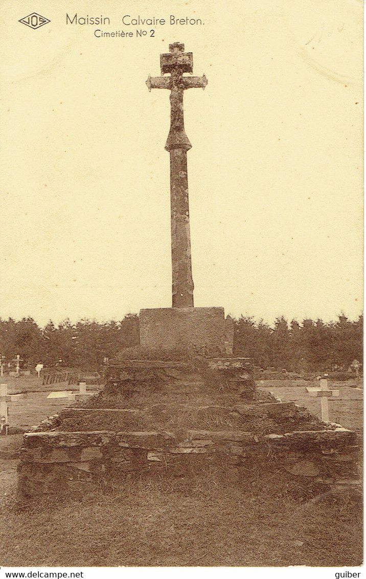 Maissin Le Cimetiere Francais Guerre 1914/18maison Schul Borre Photo Jos. Couture Voneche Traces A Sec De Coins D'album - Paliseul