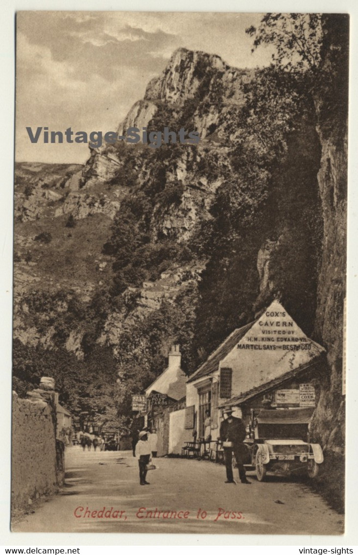 Cheddar / UK: Entrance To Pass / Oldtimer (Vintage Postcard ~1910s/1920s) - Cheddar