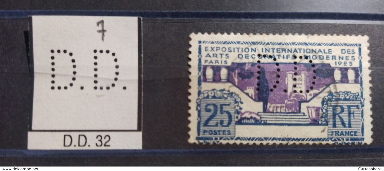 FRANCE D.D 32 TIMBRE DD32 INDICE 5   PERFORE PERFORES PERFIN PERFINS PERFO PERFORATION PERFORIERT - Used Stamps