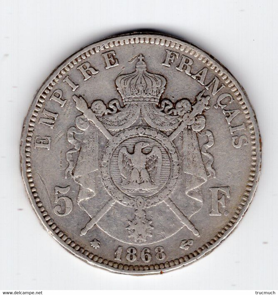 83 - FRANCE - Second Empire - Napoléon III Tête Laurée - 5 Francs 1868 A - 5 Francs