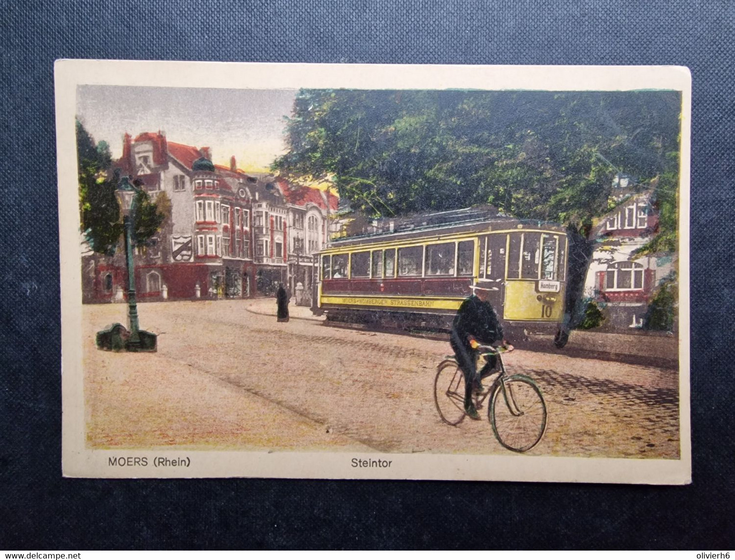 CP ALLEMAGNE (V1503) MOERS (2 Vues) Steintor - 1920 -- Tram Cycliste - Mörs