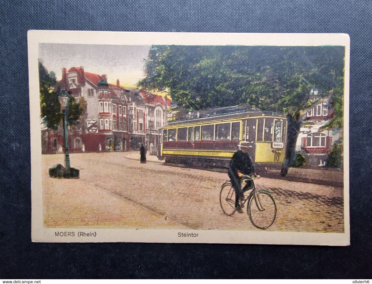 CP ALLEMAGNE (V1503) MOERS (2 Vues) Steintor - 1920 -- Tram Cycliste - Moers