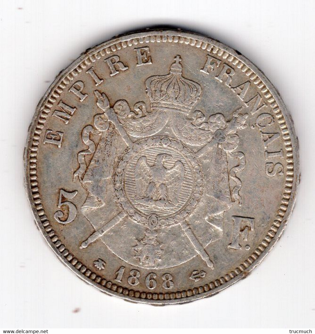 84 - FRANCE - Second Empire - Napoléon III Tête Laurée - 5 Francs 1868 A - 5 Francs