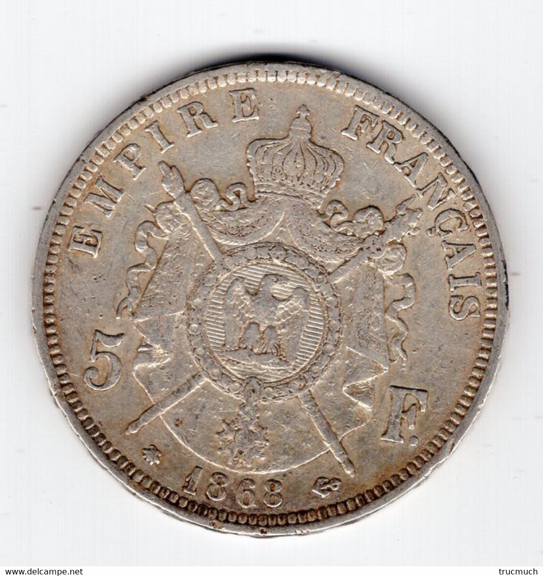 85 - FRANCE - Second Empire - Napoléon III Tête Laurée - 5 Francs 1868 A - 5 Francs