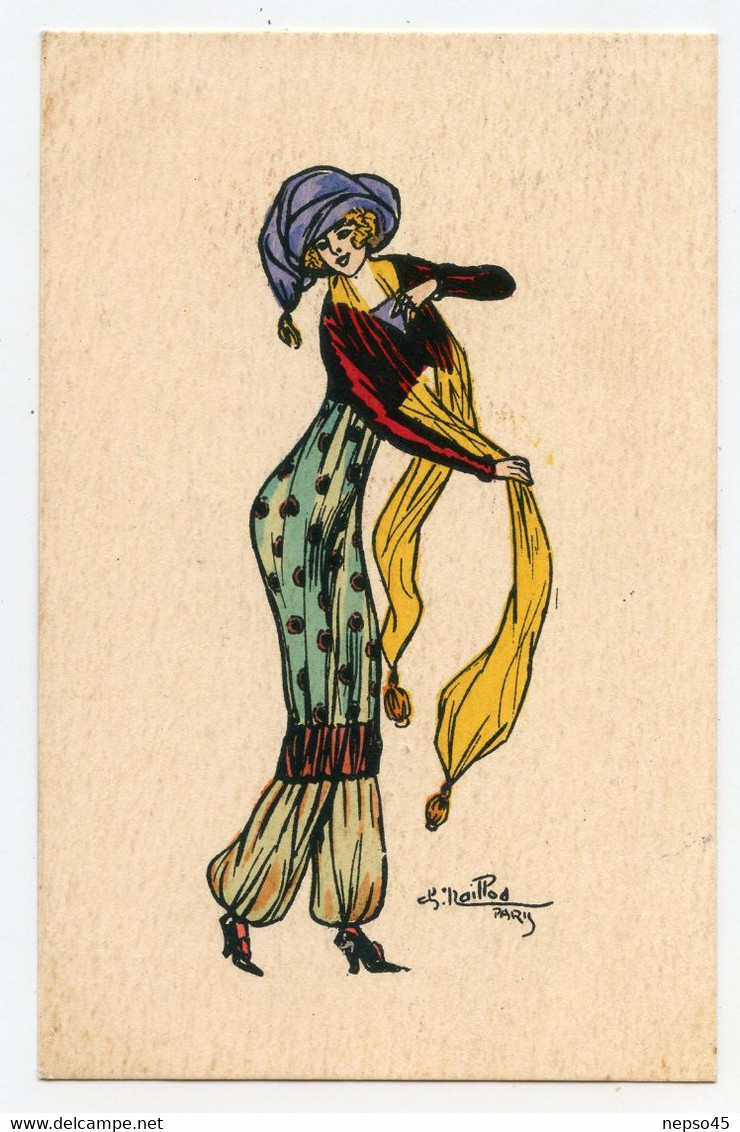 Illustrateur Naillot.femme.Women.Mode 1900.Fashion. - Naillod