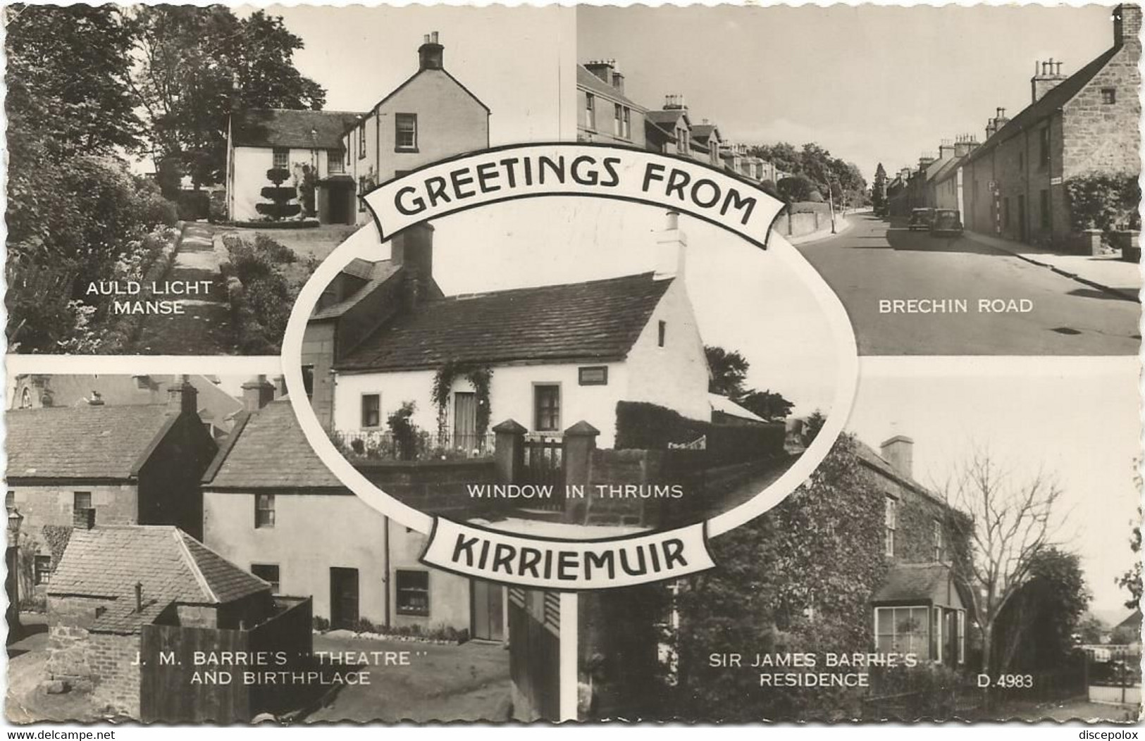 AC4504 Greetings From Kirriemuir - Auld Licht Manse - Brechin Road - JM Barrie's Theatre And Birthplace / Viaggiata 1960 - Angus