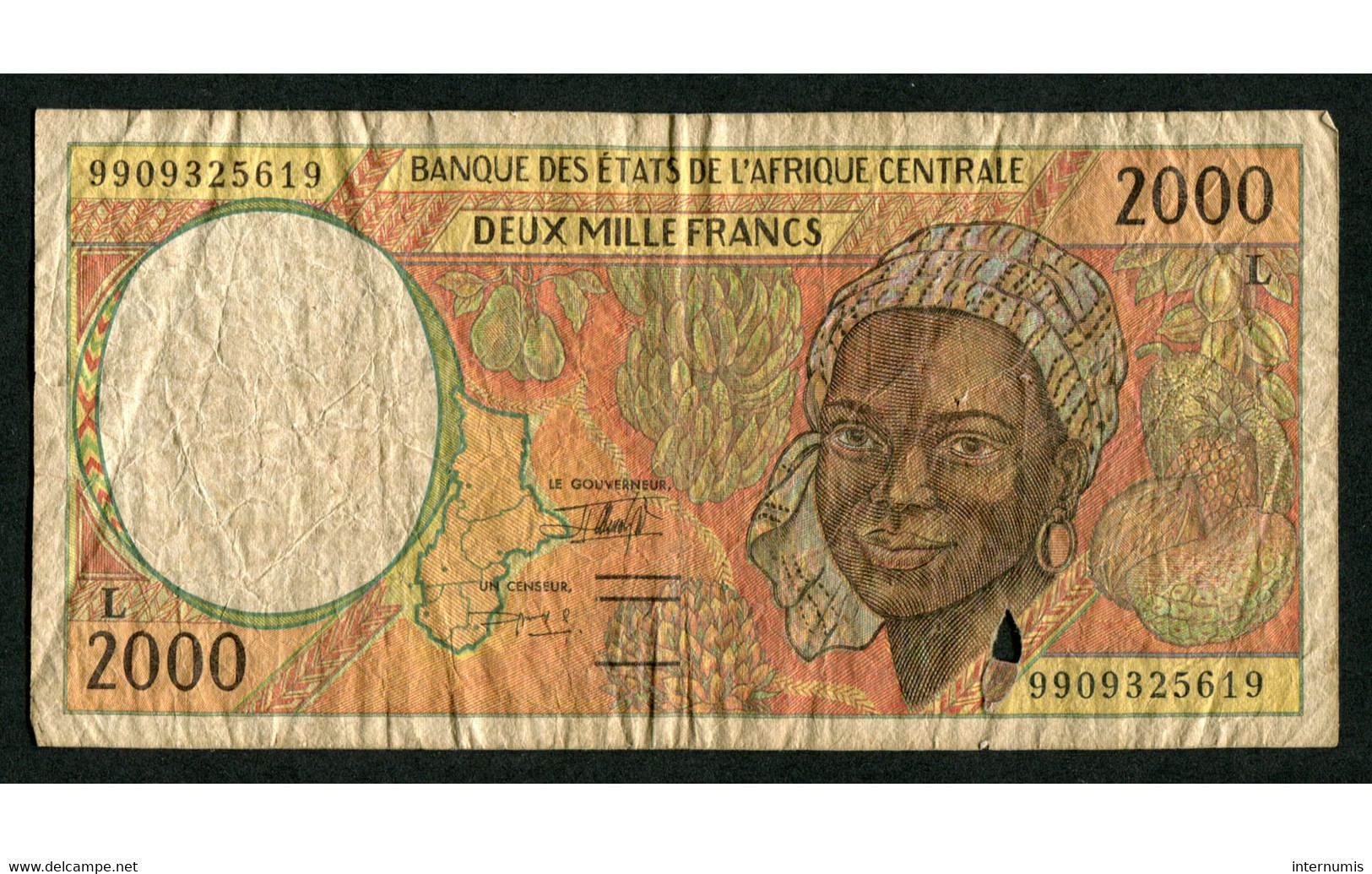 Etats De L'Afrique Centrale / Central African States 2000 Francs  - Gabon B (VG) P403L, B103L - Estados Centroafricanos