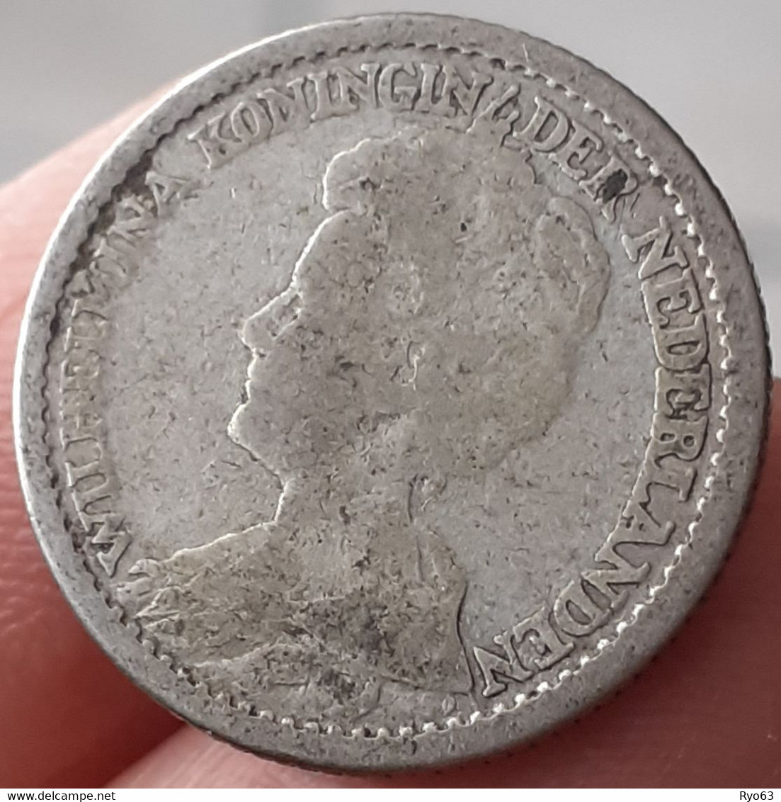 Monnaie 25 Cents 1912 Pays Bas - 25 Centavos