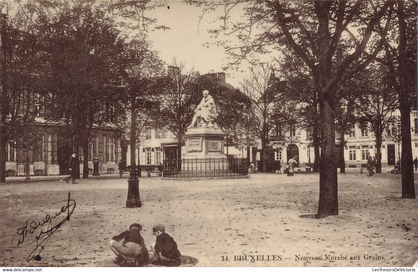 CPA Bruxelles - Nouveau Marché Aux Grains - Animé - Grand Bazar Anspach Editeur - Märkte