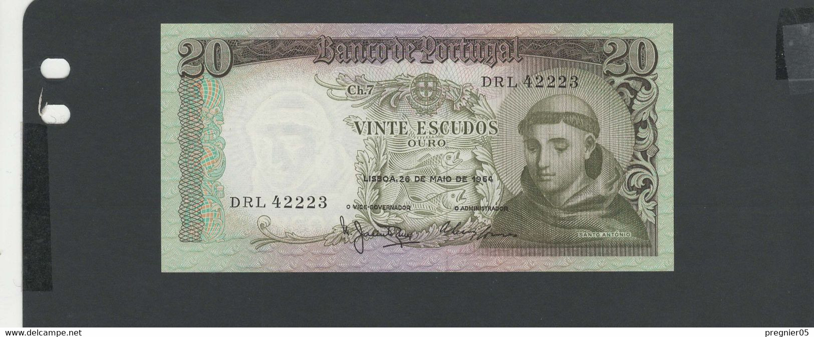 PORTUGAL - Billet 20 Escudos 1964 NEUF/UNC Pick.167a - Portugal