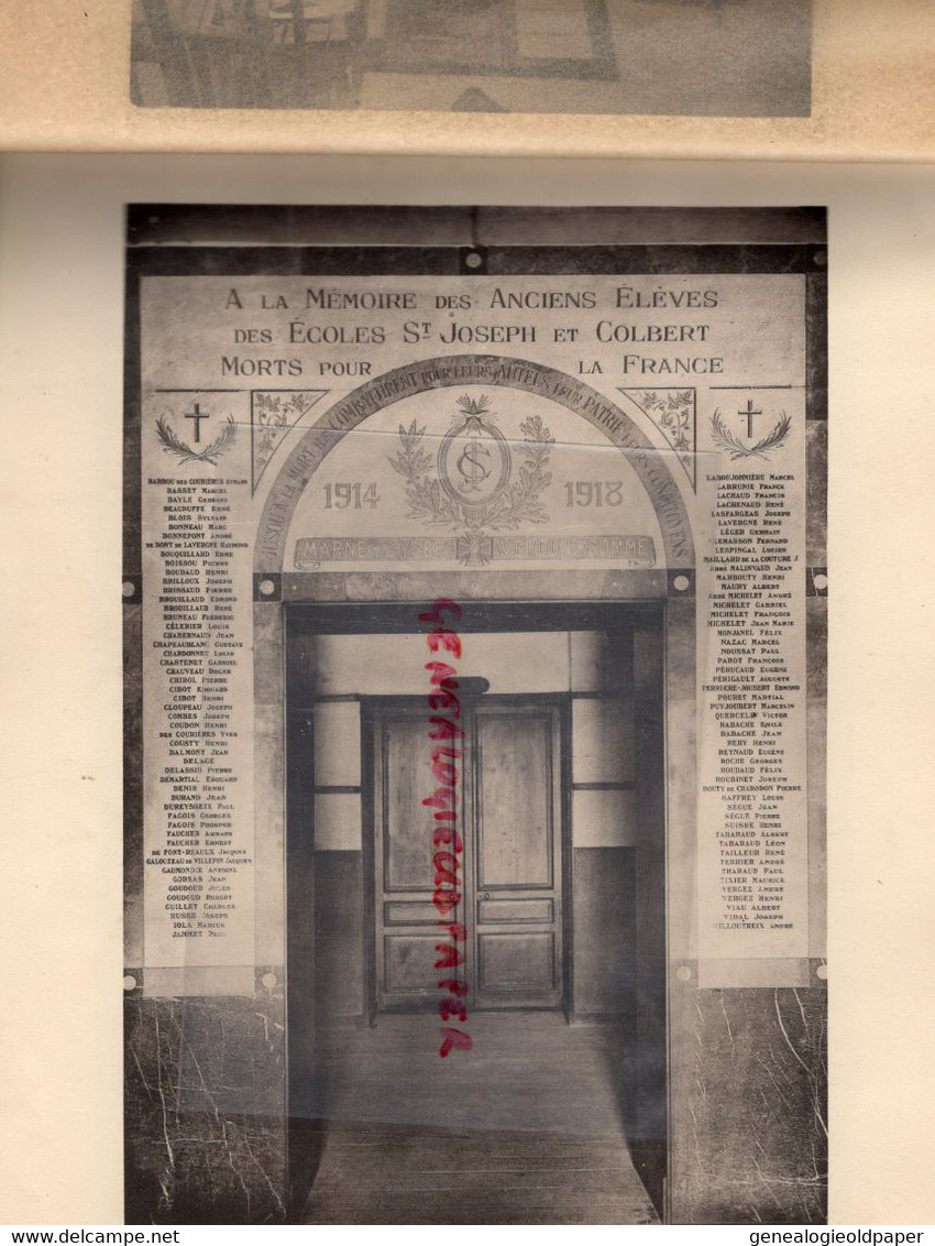 87- LIMOGES- TRES RARE CATALOGUE PHOTOS ECOLE COLBERT 9 RUE DES ARGENTIERS JUIN 1933- PHOTOS DAVID VALLOIS PARIS