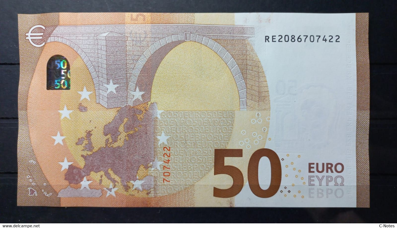 EUROPEAN CENTRAL BANK - GERMANY (RE) R036D4  50 EURO 2017 UNC, Signature Lagarde Serie RE2086707422 - 50 Euro