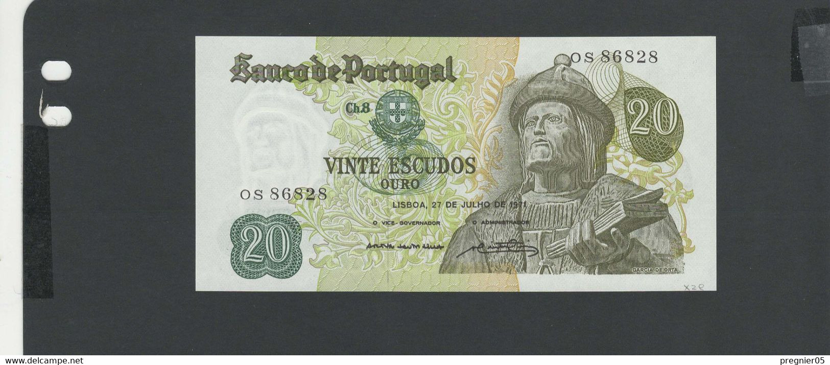 PORTUGAL - Billet 20 Escudos 1971 NEUF/UNC Pick.173 - Portugal